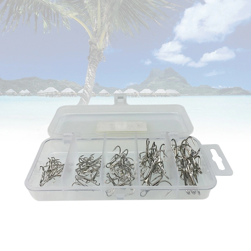 Fishing Hook Set High Carbon Steel Perforated 3-anchor Fishing Hooks Fly Fishing Hooks Fishing Tackle Set for Salt Water Fresh Water Lakes Rivers Streams