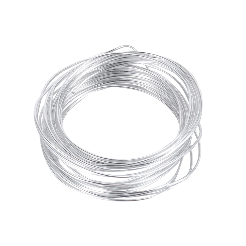 1PC DIY Aluminum Wire Bendable Metal Craft Making Wire Dolls Skeleton Making Wire Sculpture Tools Mold Wire Anti-rust Aluminum Wire Size 2 Silver