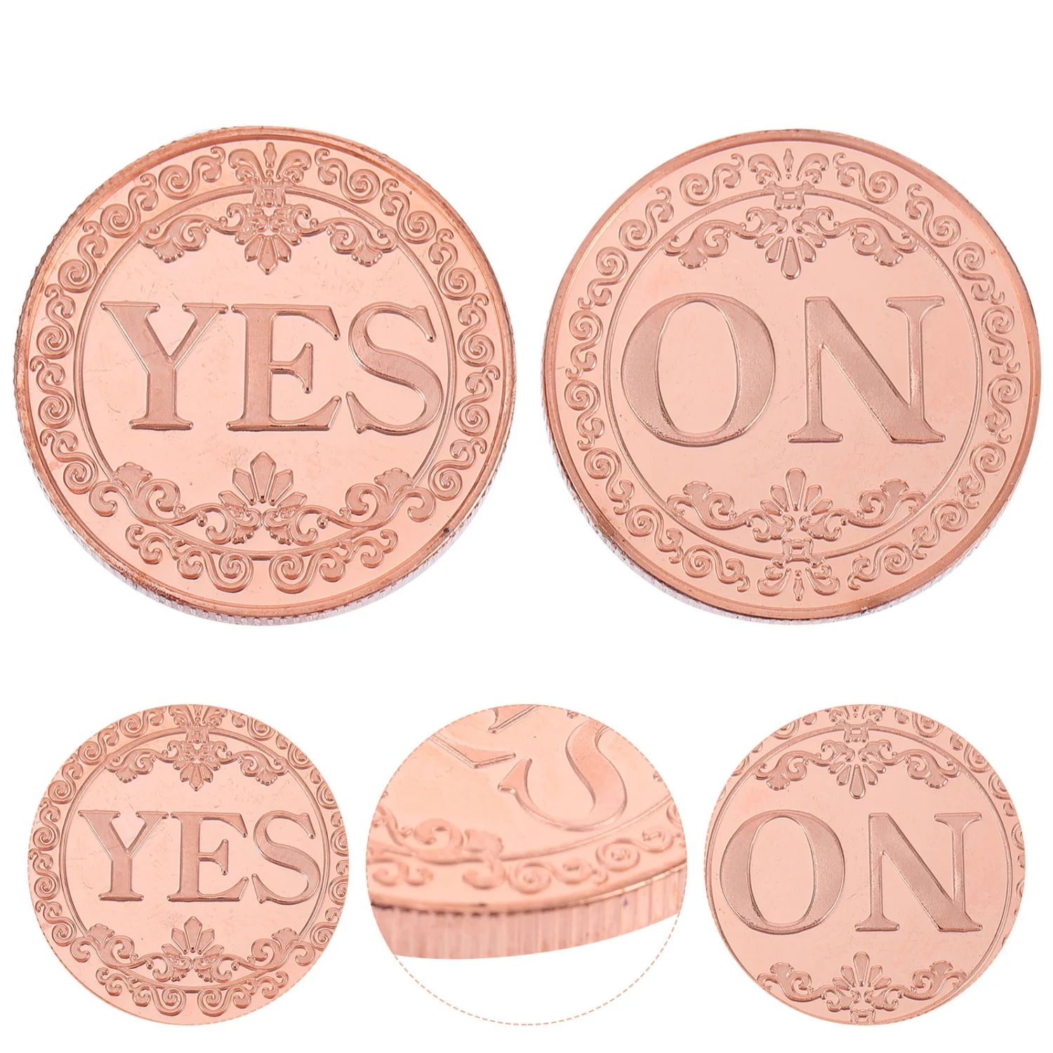 2 Pcs Yes or No Decision Making Coins Stainless Steel Commemorative Coins
