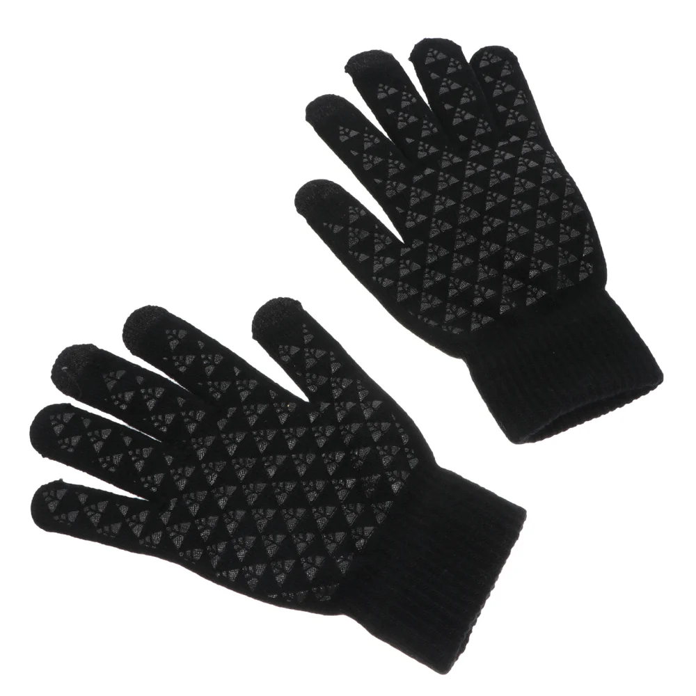 1 Pair Full Cover Touch Screen Gloves Winter Outdoor Thickened Riding Gloves