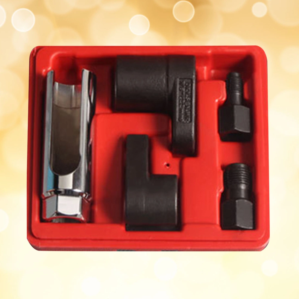 5Pc 22MM Oxygen Sensor Socket Tool Set Oxygen Sensor Removal Tool with Carrying Case Red