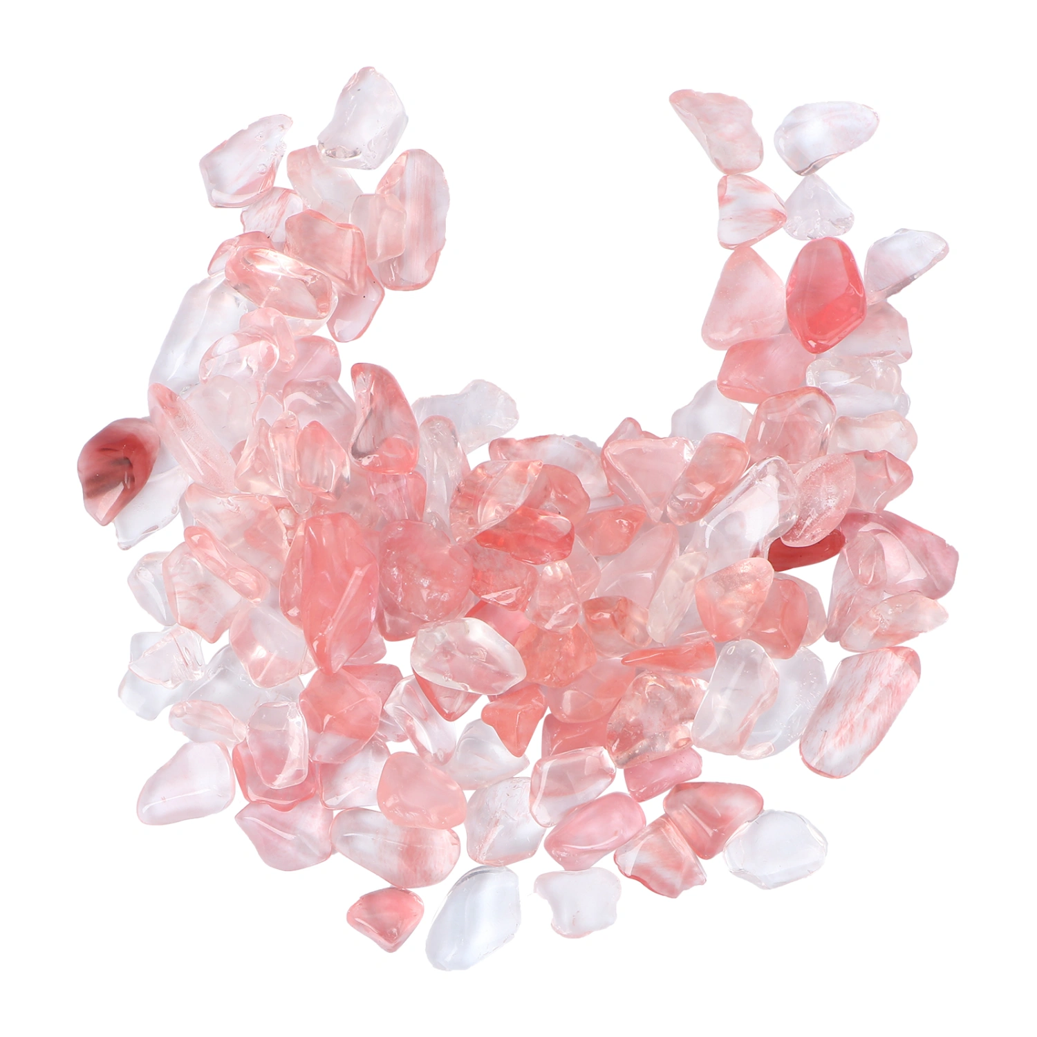 Natural Pink Pebble Decorative Crystal Stone Clean Degaussing for FlowerPot Landscaping Fish Tank Aquariums (100g 5-7mm)