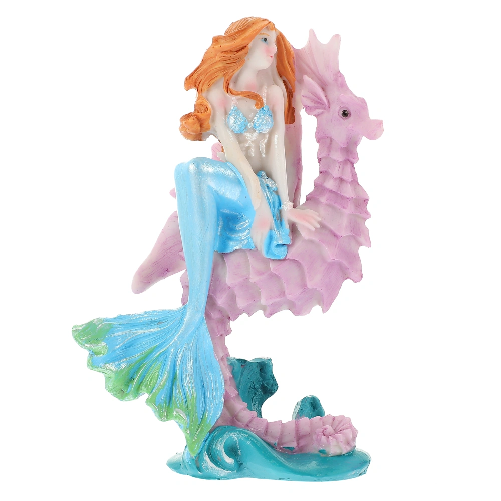 Household Mermaid Decor Lovely Mermaid Statue Decorative Aquarium Decor Fish Tank Accessory