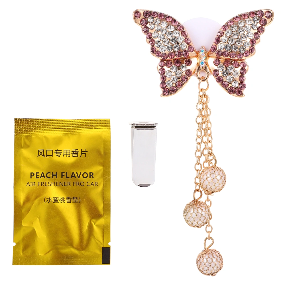 1pc Delicate Car Aromatherapy Pendant Car Vent Butterflies Perfume Decor