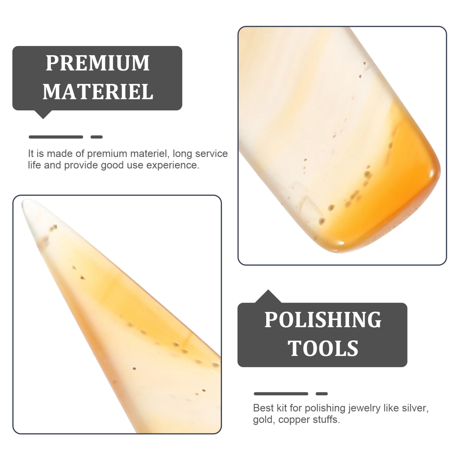 1 Set of 2Pcs Practical Agate Gold and Silver Jewelry Polishing Jewelry Maintence Polishing Tools for Jewelry Ornament Rings (2Pcs/Set 7cm) (Random Style)