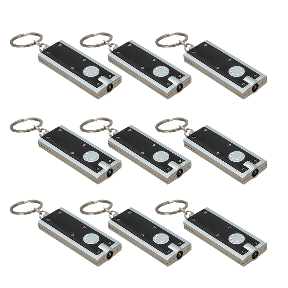 10pcs Flashlight Keychains Creative Key Holder LED Key Ring Key Decoration Small Gift for Men Women Adults