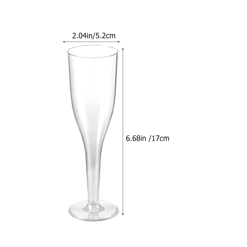 6Pcs Plastic Champagne Glass Disposable Whiskey Glass Plastic Liquor Cup Plastic Cocktail Glass