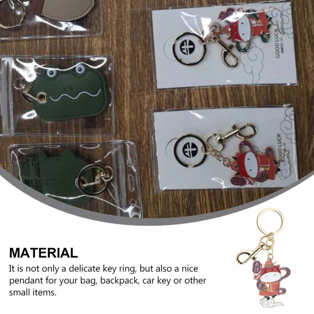 1Pc Year of the Ox Keychain Adorable Cattle Hanging Pendant Hanging Ornaments