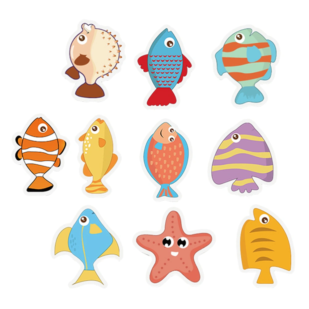 10pcs Sea Animals Bathtub Stickers Adhesive Bathtub Decals Shower Room Stickers