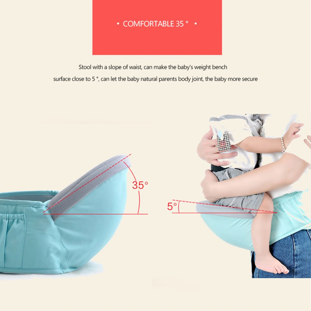 Thickened Bevel Baby Waist Stool Multifunctional Anti-slip Baby Holding Stool Baby Accessory(Sky Blue)