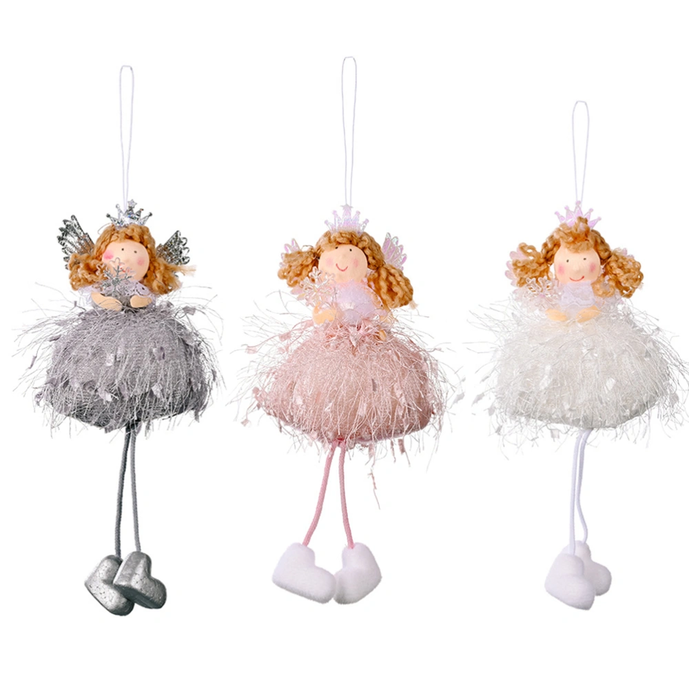 3pcs  Lovely Christmas Party Pendants Adorable Doll Decors Christmas Adorns