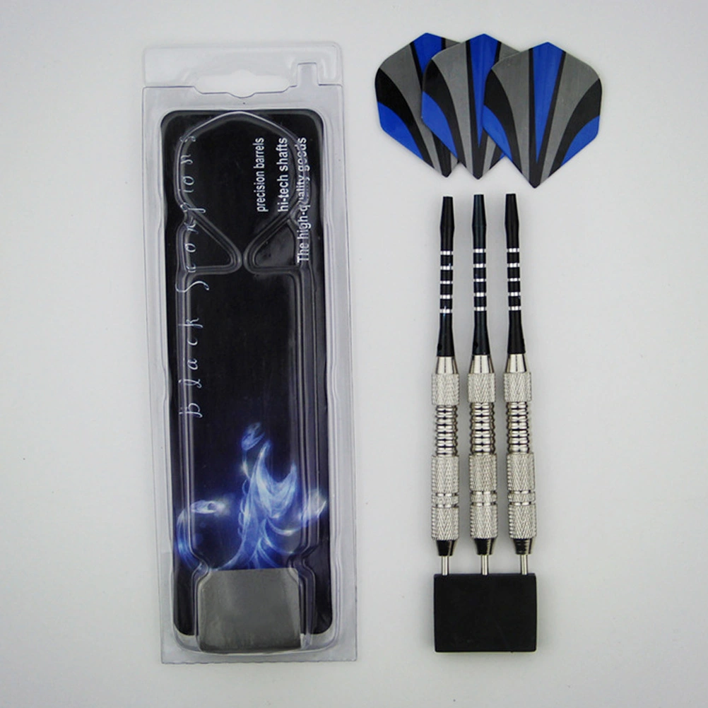 3Pcs Stainless Steel Darts Set Professional Stainless Needle Tipped Dart for Dartboard Aluminum Shafts Standard Flights Silver Metal Barrels and Pro Dart Sharpener