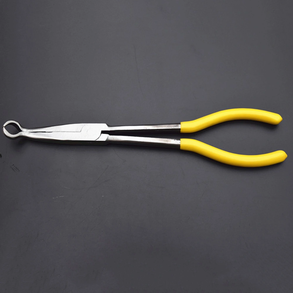 1pc Lengthening Plier Practical Round Type Plier Cable Plier Auto Repair Wire Clamp (Yellow)