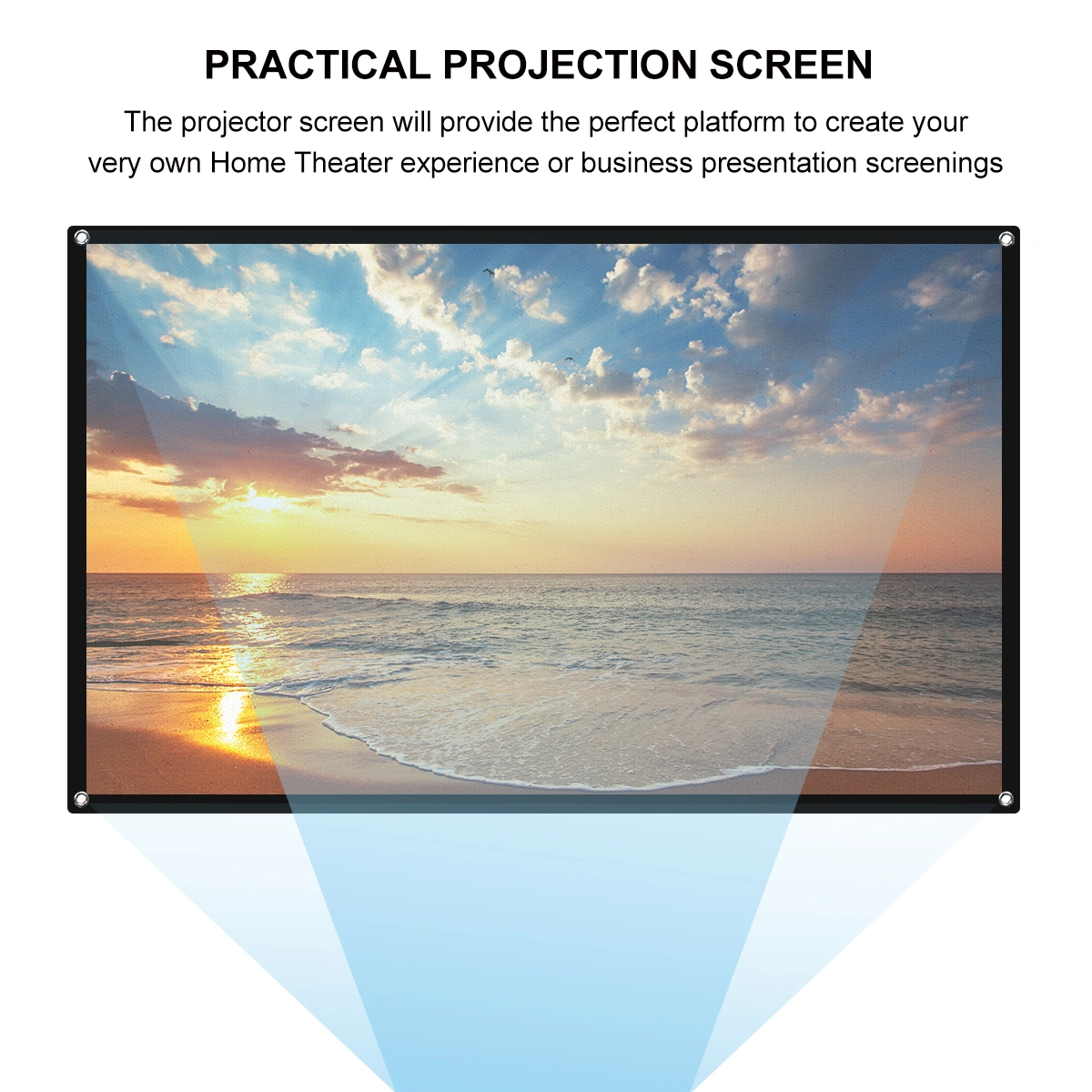 Anti-Crease Projector Screen Portable Projection Screen Theater Accessories