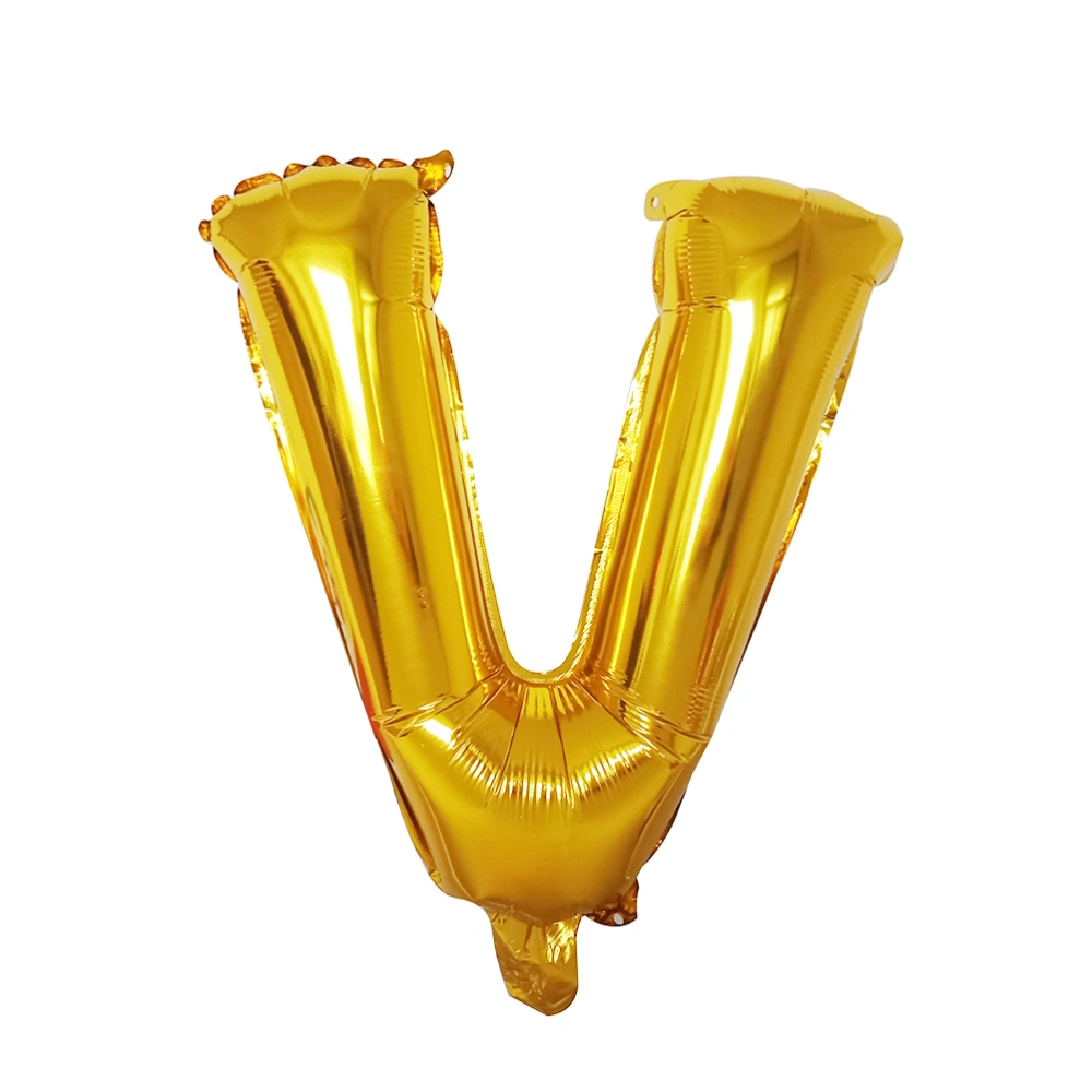 1Set 16-inch Anti-pandemic Decoration Aluminum Film Balloon Party Balloon COVID Balloon (Golden)