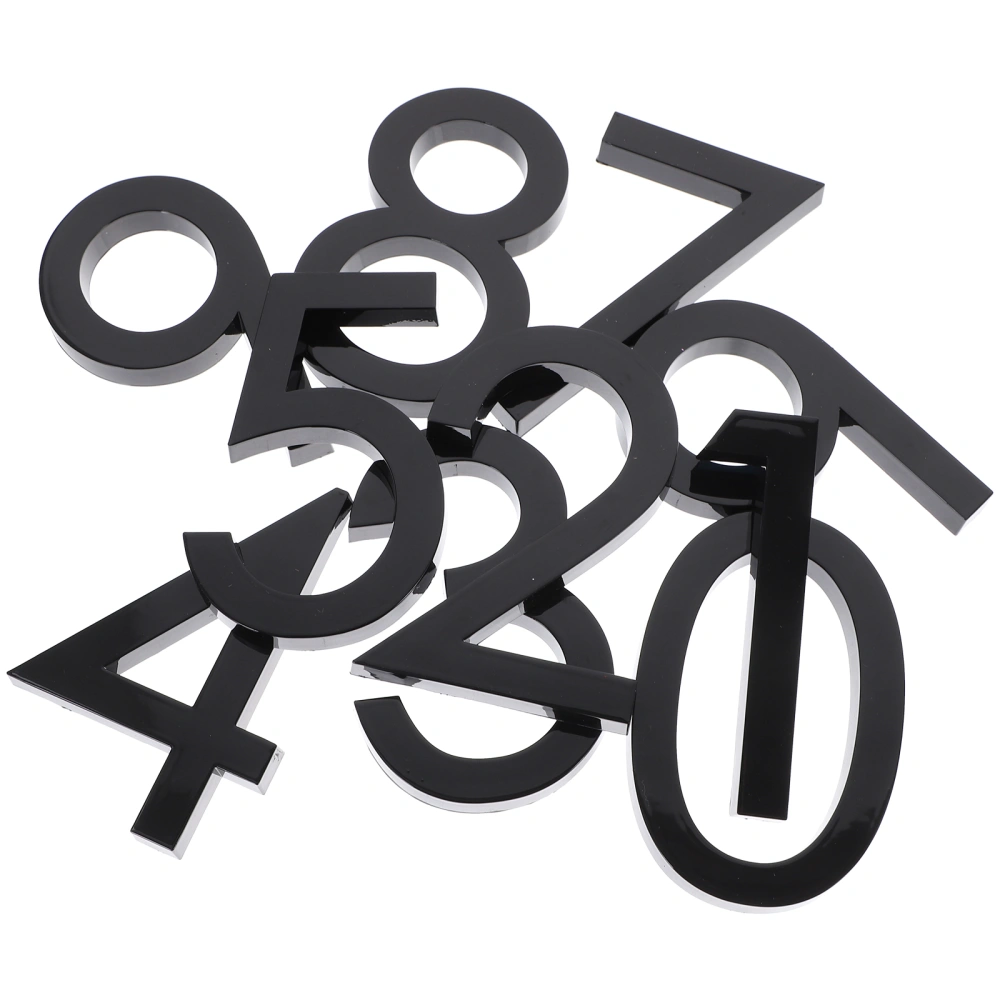 10pcs Outside House Resin Numbers Modern Address Numbers Three-dimensional Self-adhesive Numbers