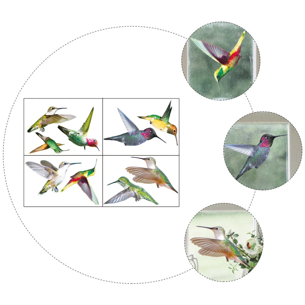 9pcs Anti-collision Hummingbird Glass Sticker Living Room Bedroom Window Decor