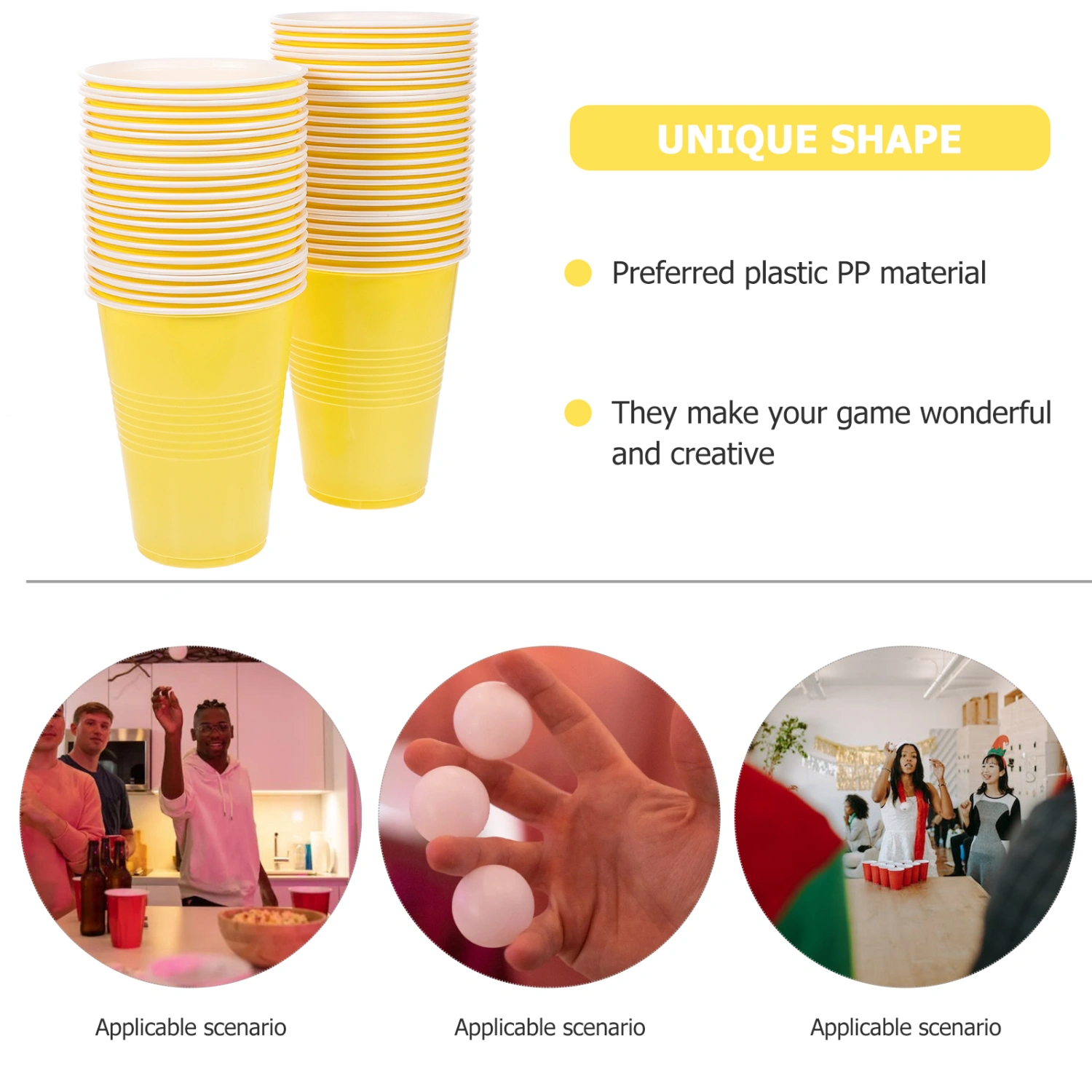 50Pcs Disposable Cups Party Game Cups Bathroom Game Water Cups Drinking Cups