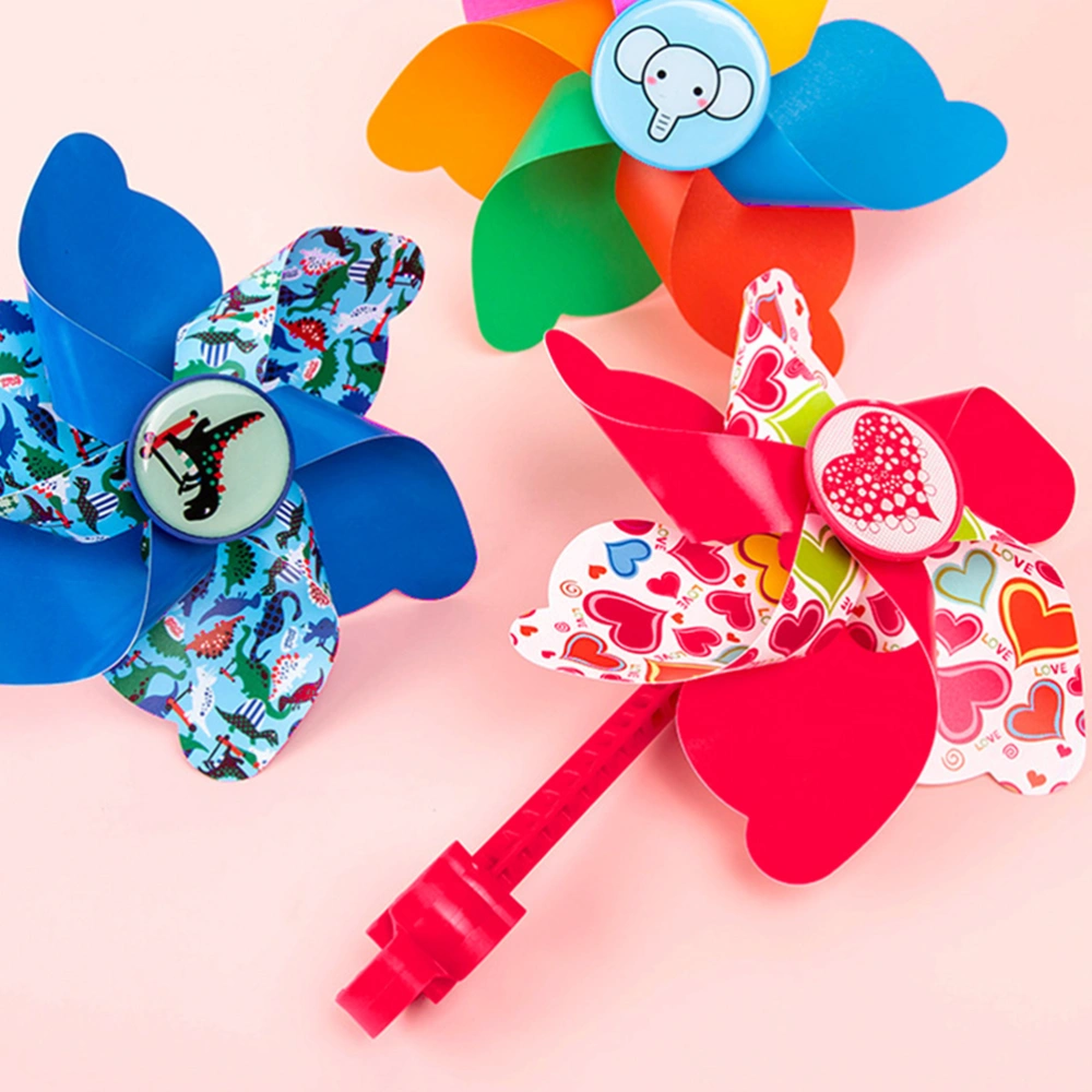 1 Set of Children Bike Handlebar Flower Pinwheel Decorative Kids Bike Pinwheel Bike Decorations