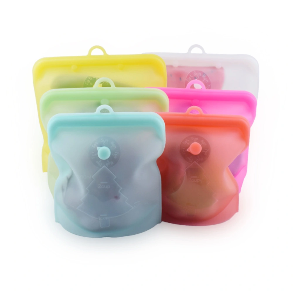 3Pcs Reusable Food Bags Silicone Freezer Bags for Meat Fruit Vegetables Sandwich