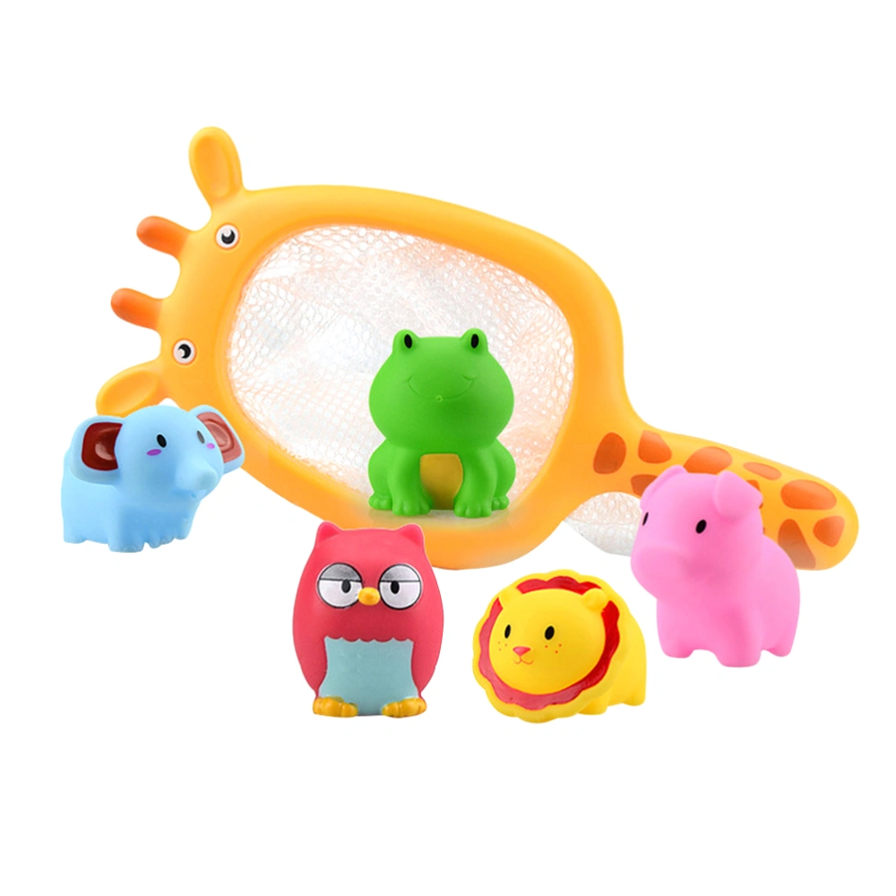 6pcs Baby Bath Toys Fishing Floating Squirts Toy Bath Time Toys Sets Sand Fishing Toy