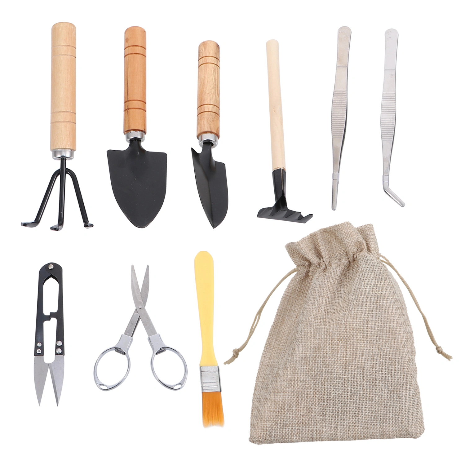 10pcs Gardening Tools Plant Shovel Scissors Forks Planting Sets Bonsai Tools