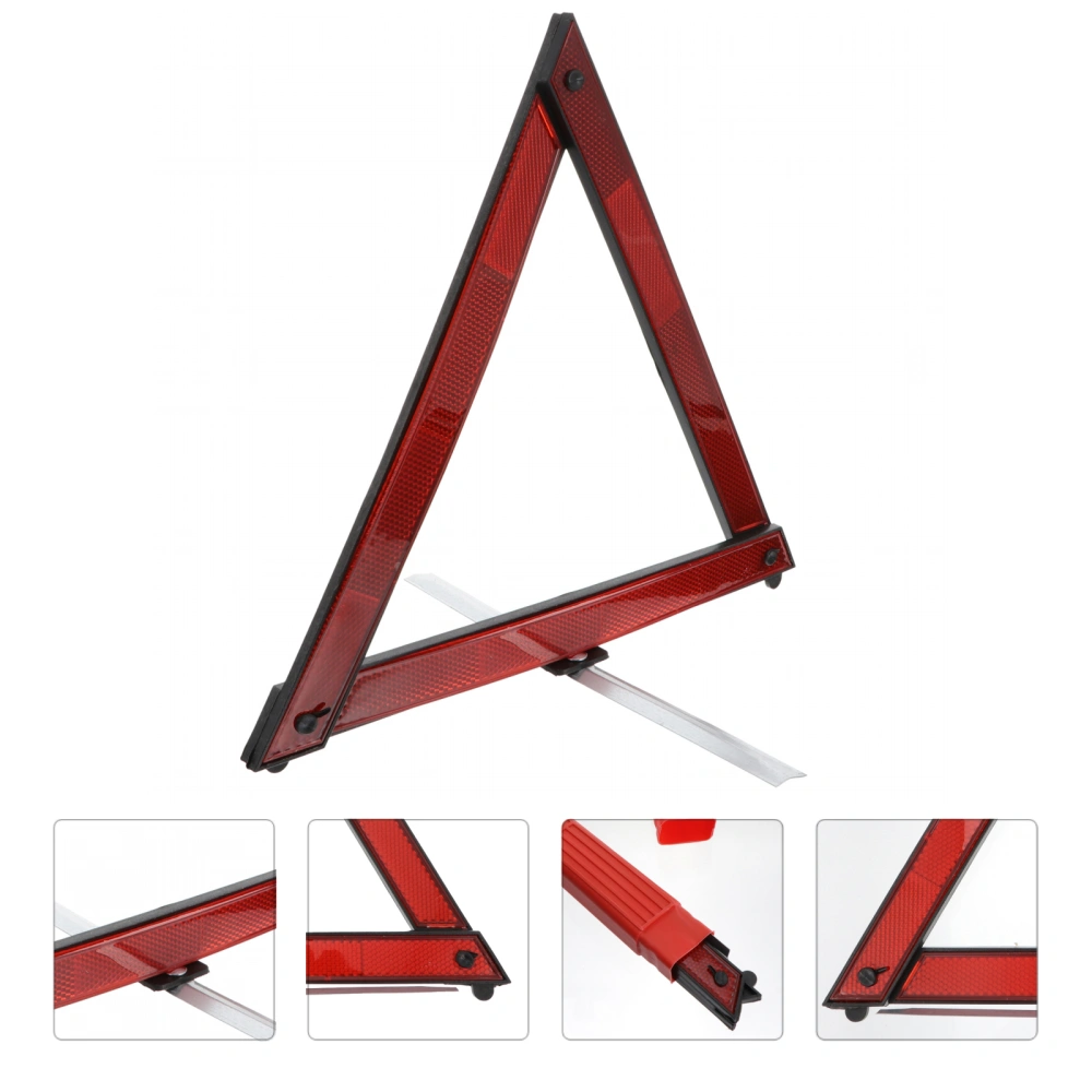 2pcs Car Warning Sign Triangle Road Safety Tool Auto Folding Safety Sign