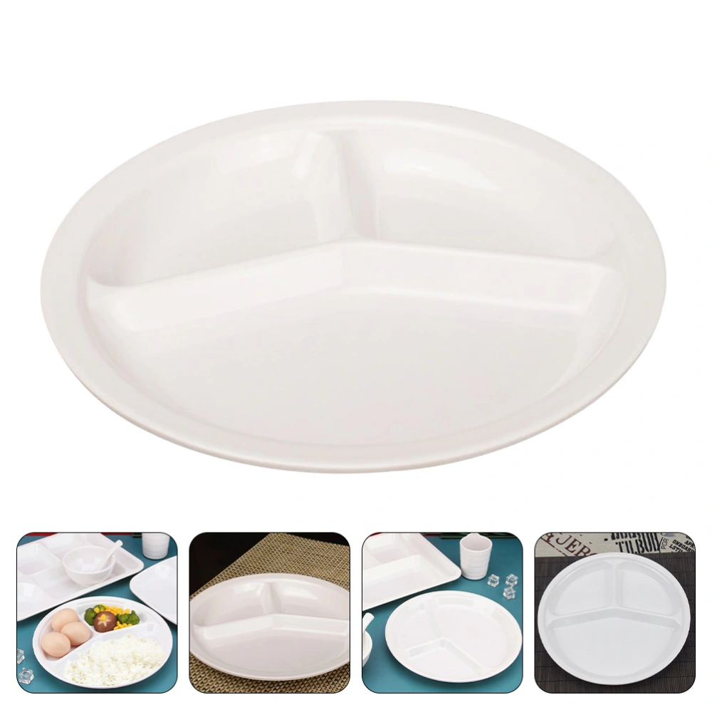 1Pc Plastic Snack Platter Imitation Porcelain Melamine Tableware Divided Plate