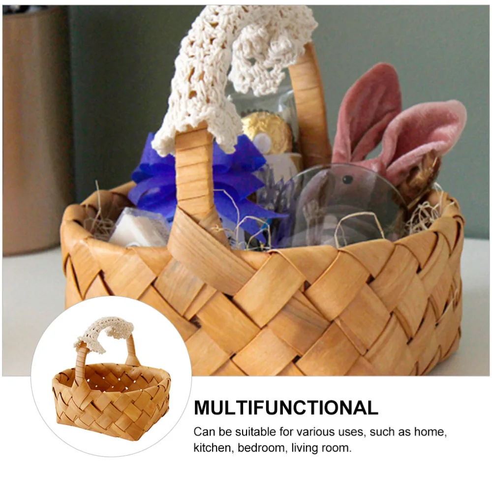 2pcs Multipurpose Baskets Exquisite Woven Baskets Handheld Baskets for Gifts