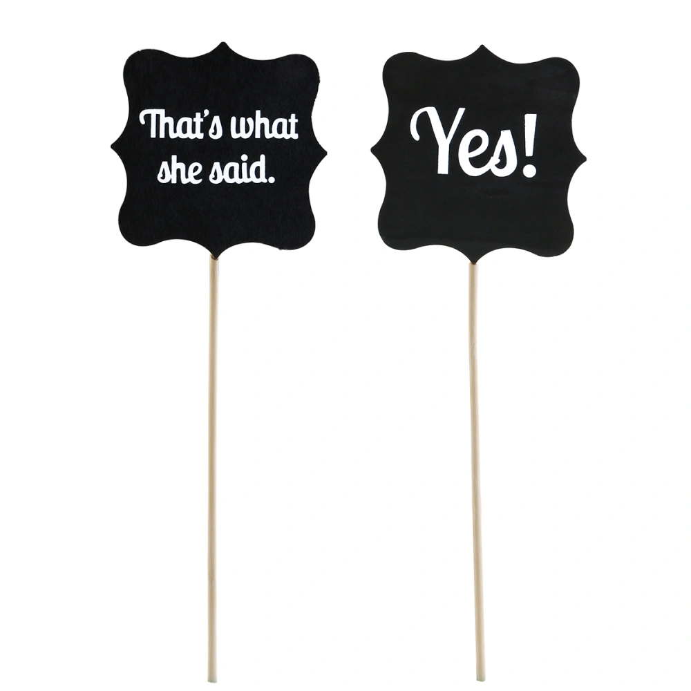 Pair of Wooden Wedding Signs That's What She Said Yes Photo Props Wedding Decoration