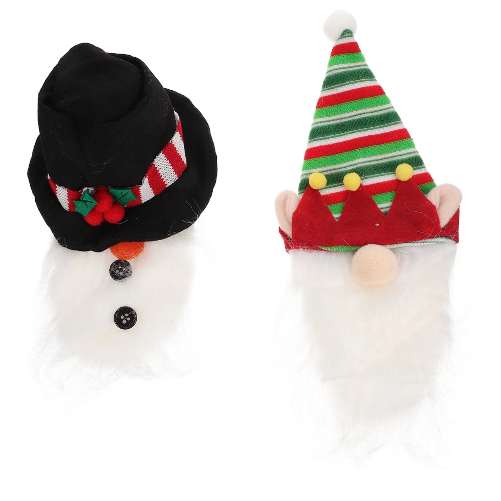 2pcs Christmas Wine Bottle Cover Gnomes Wine Bottle Topper Christmas Supplies