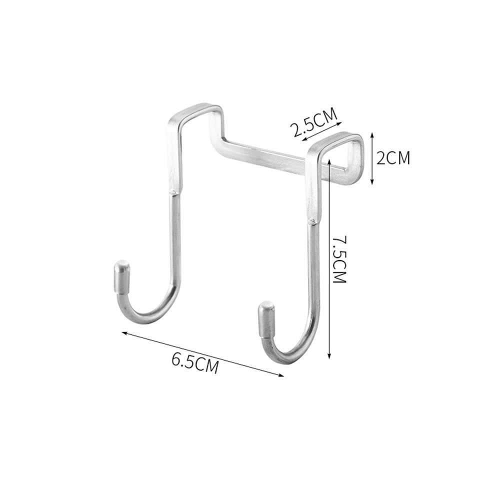 3Pcs Door Hanging Hooks Over the Door Hooks Household Door Hangers Stainless Steel Hooks