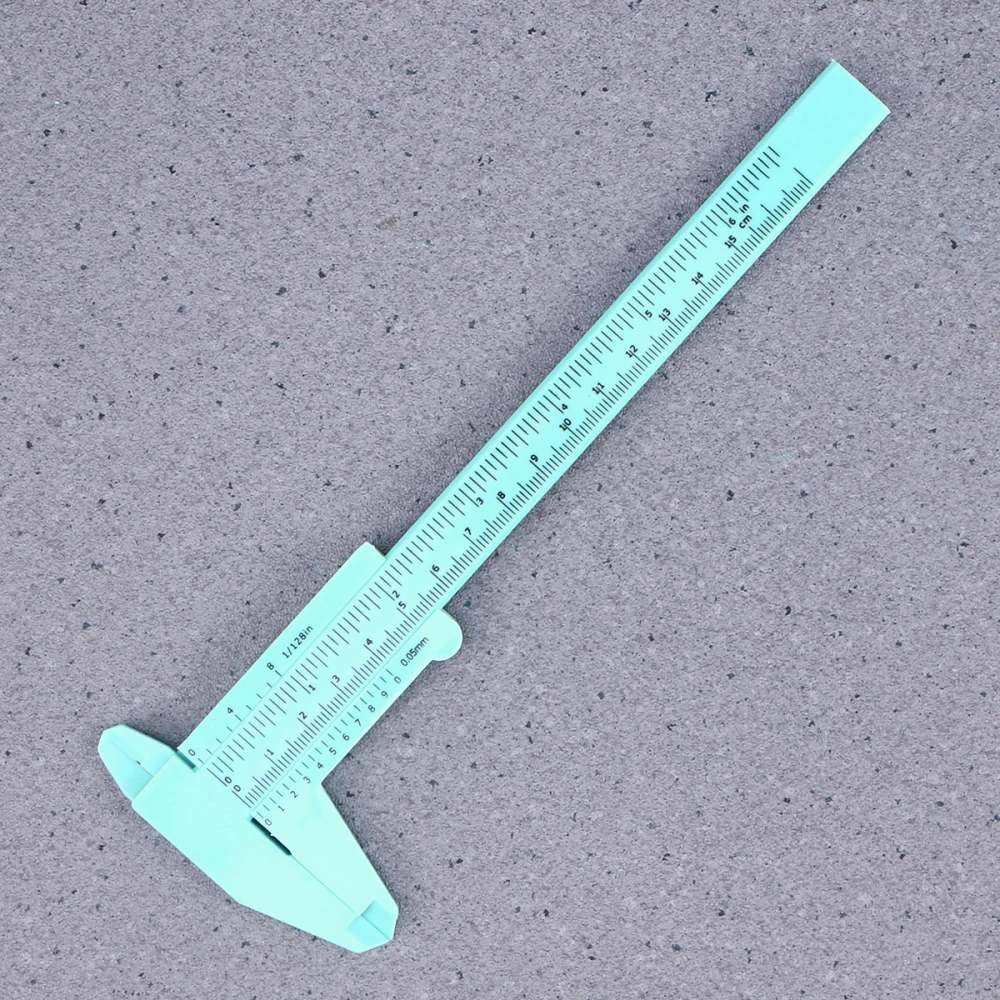 150mm Mini Vernier Caliper Metric Plastic Portable Sliding Pocket Caliper Ruler Measuring Tool  (Green)