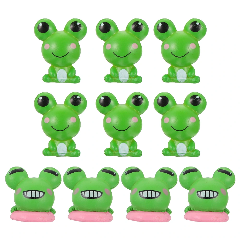 10pcs Miniature Frogs Bonsai Ornaments Micro Landscape Crafts Assorted Styles