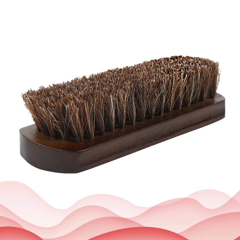 1pc Mahogany Horse Bristle Brush Multipurpose Cleaning Brush Household Shoes Brushes Polishing Brush