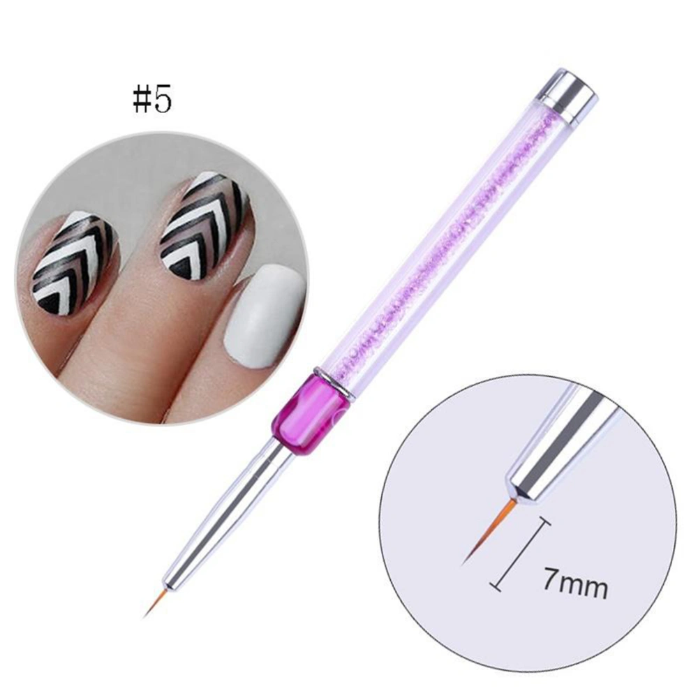 Nail Art Brush Pen UV Gel Drawing Pen Brushes Striping Liner Salon Tool (Purple)