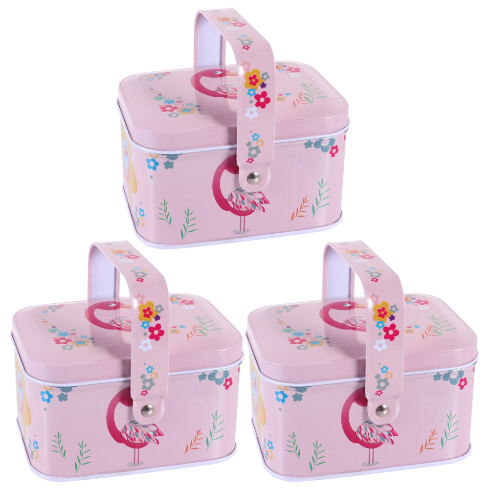 3pcs Wedding Candy Boxes Romantic Treat Cases Chocolate Candy Container