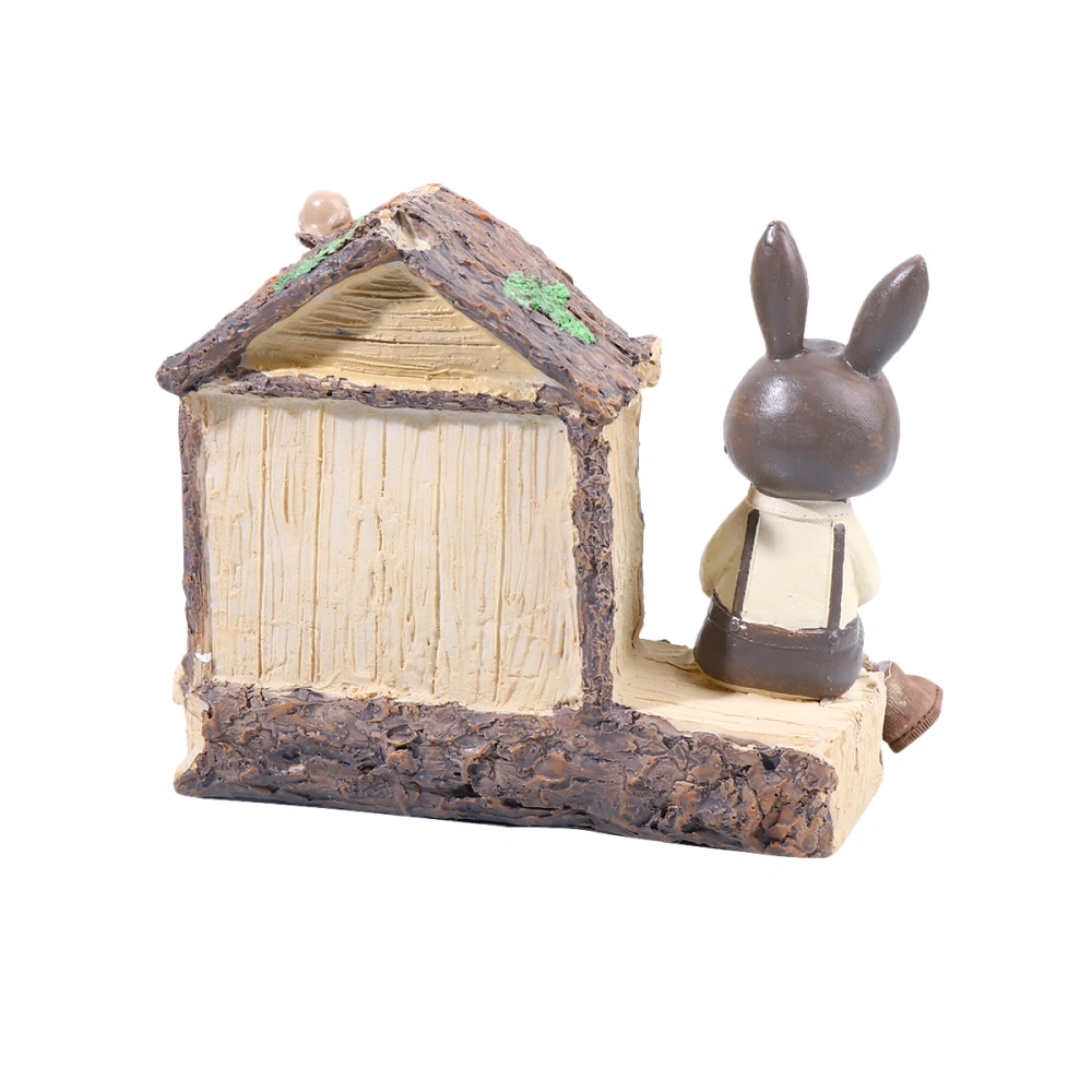 1pc Desktop Calendar Cartoon Resin Bunny Manual Table Calendar Crafts Decoration for Home Shop (Rabbit Boy)