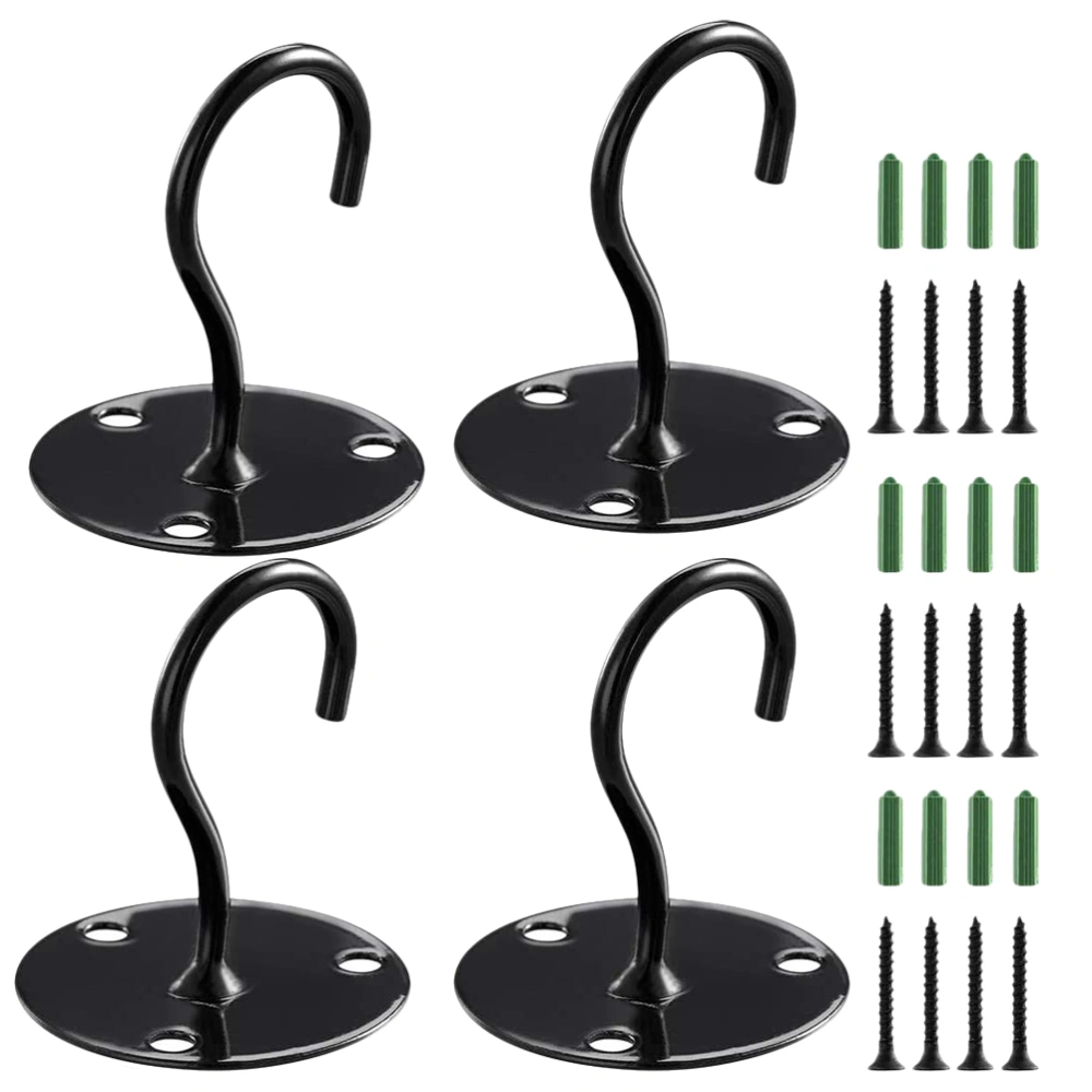 4pcs Punch Metal Hook Wall Hanging Hook Kitchen Storage Hook Sturdy Hanging Hook