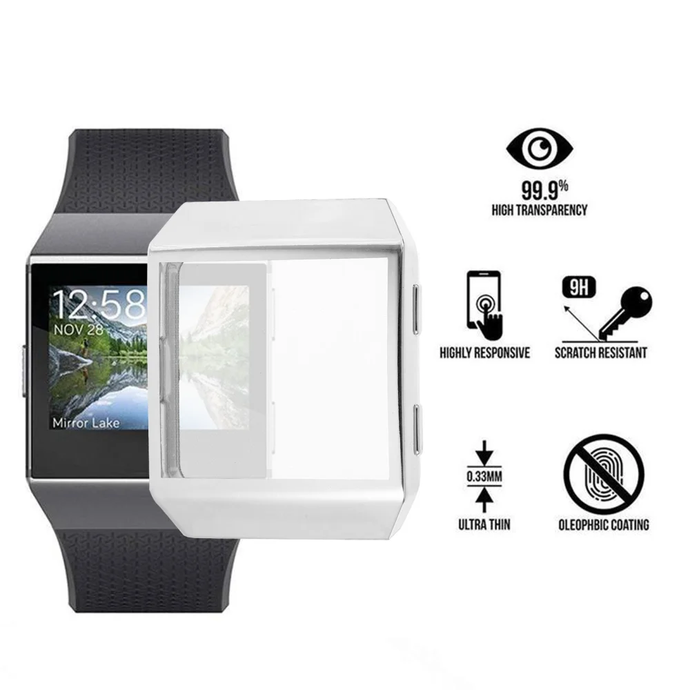 Shock-proof and Shatter-resistant Watch Case Protector Plating Protective Slim TPU Cover Shell for Fitbit Ionic (Silver)