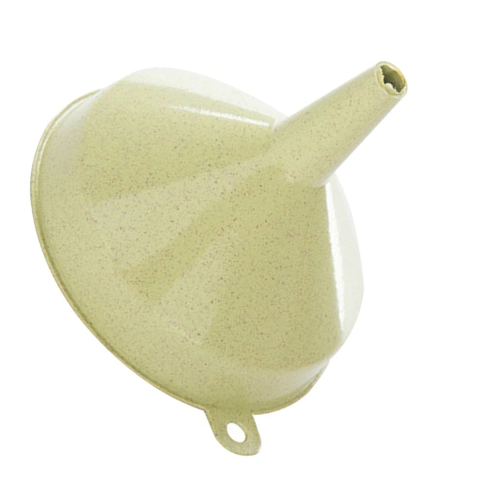 Kitchen Wheat Straw Funnel Liquid Oil Pour Transferring Round Mouth Funnel Hopper Gadget Tool Size L for Household Kitchen (Green)