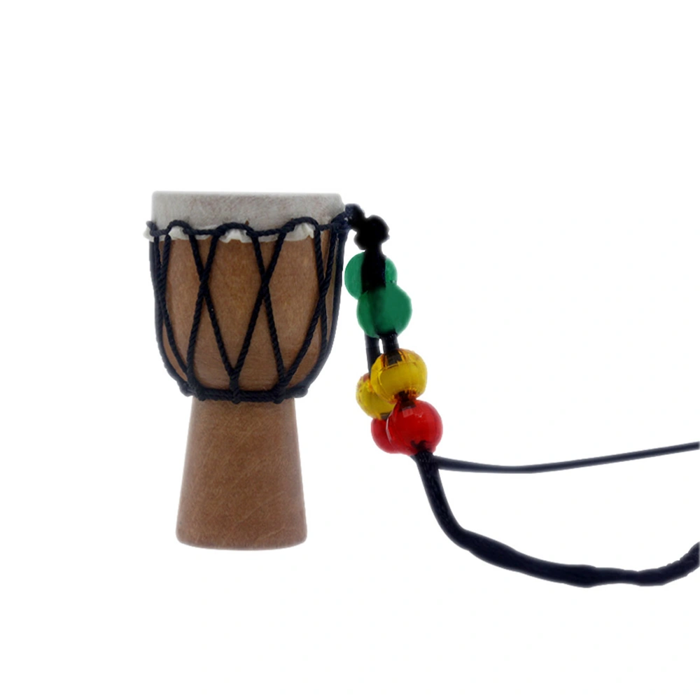 Wooden Classic Drummer Mini Djembe Percussion African Hand Drum Gift For Music Fan Black Line