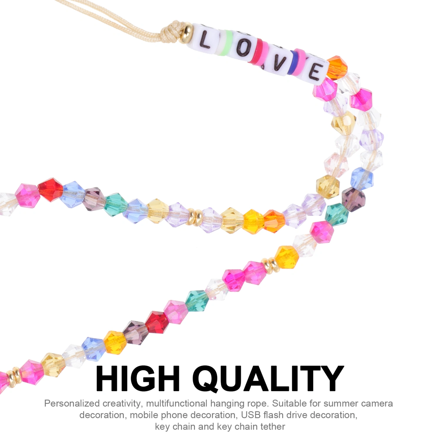 1PC Acrylic Lanyard Mobile Phone Lanyard Decorative Lanyard Phone Sling