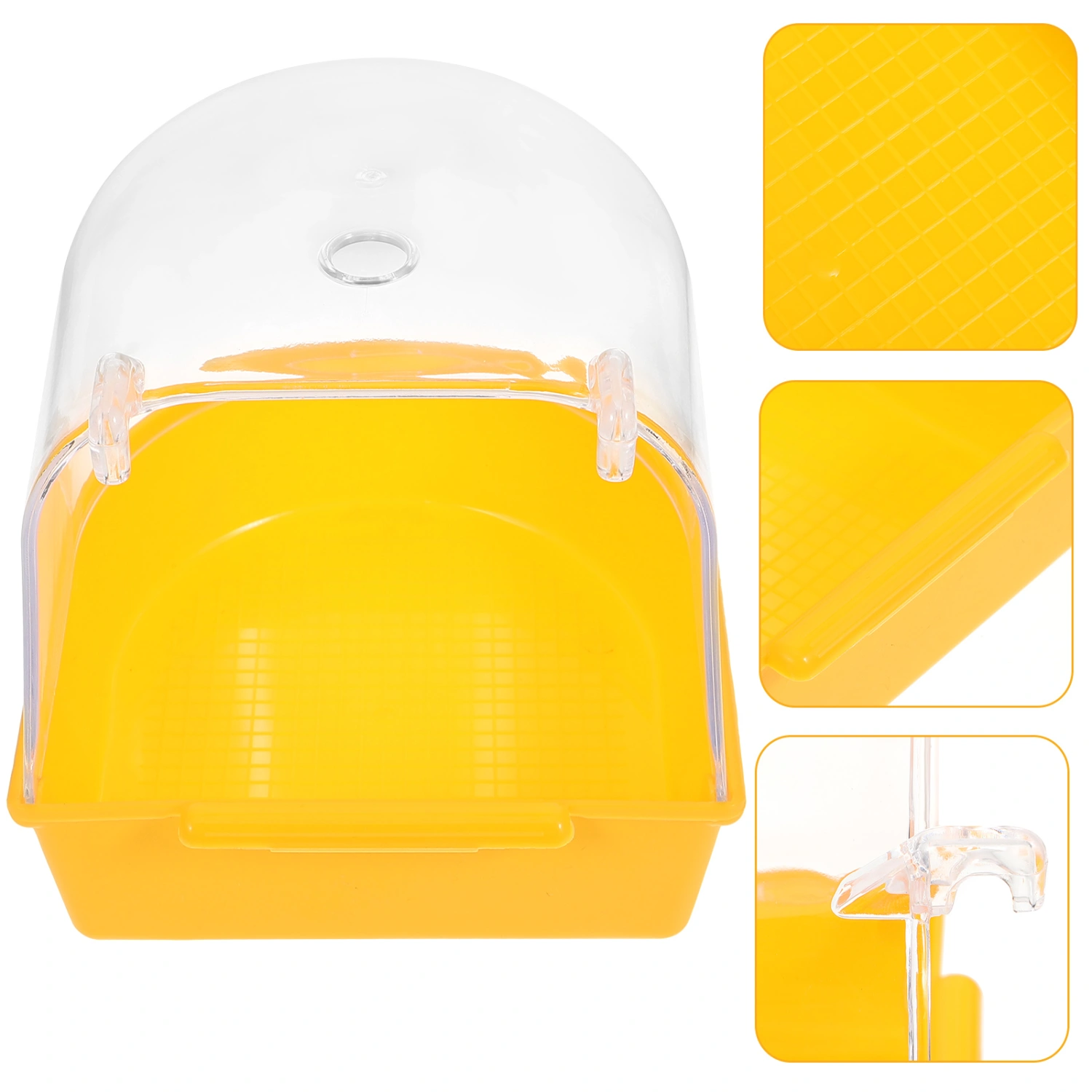 Pet Bird Bath Box Bird Cage Parrot Bathing Tub Bird Cage Accessory Bathing Tub Bath Supply