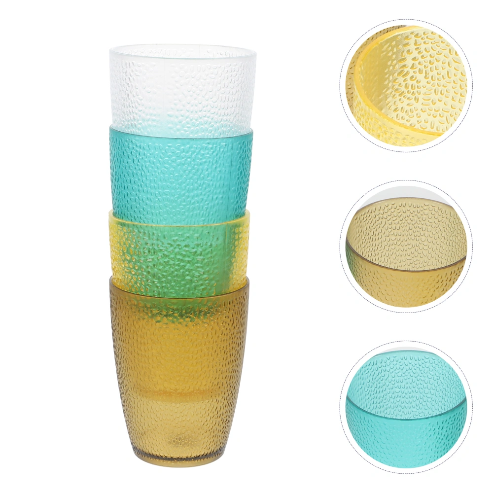 4Pcs Beer Cups Creative Water Milk Drinking Cups Beverage Cups (Assorted Color)