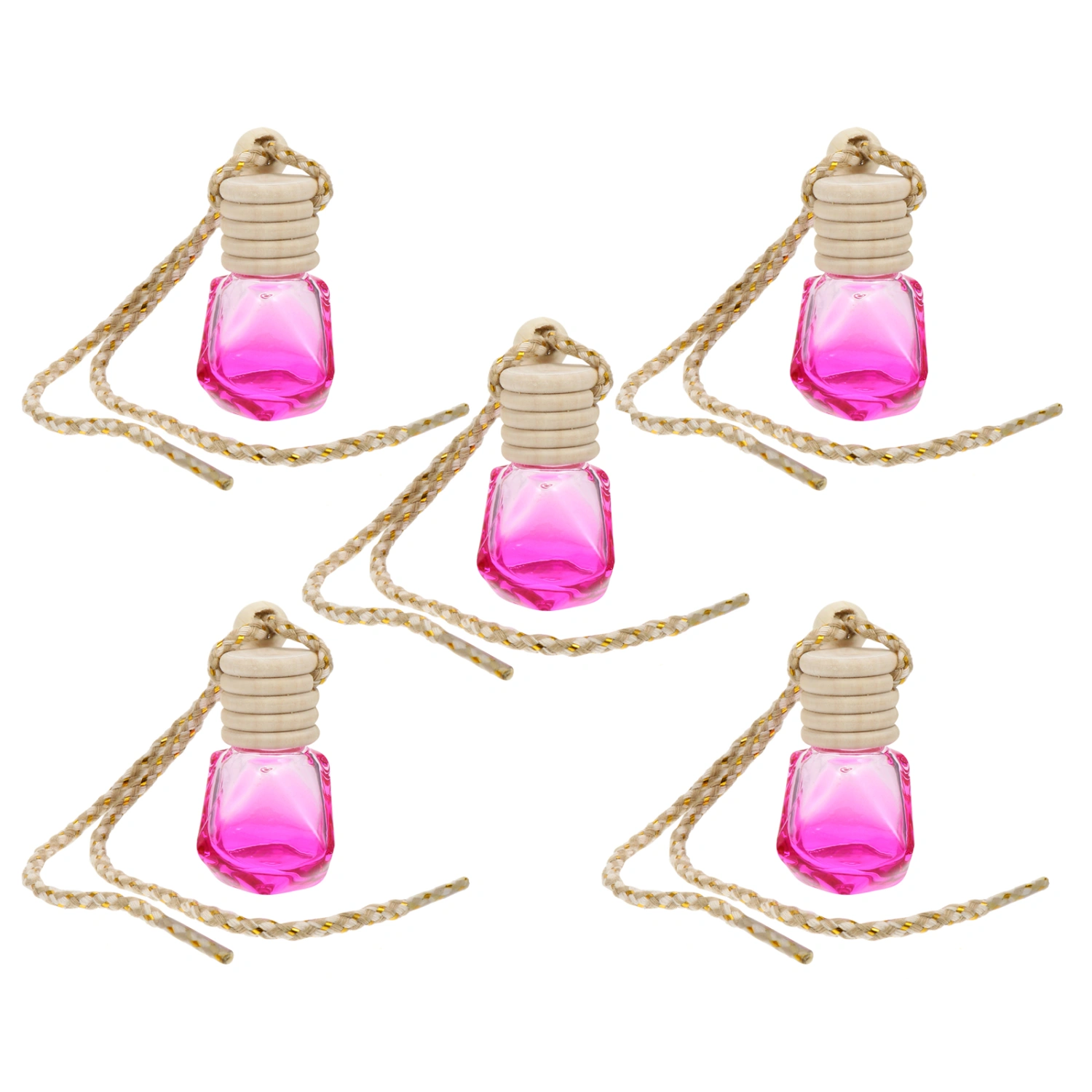 5Pcs 8ml Car Hanging Perfume Aromatherapy Bottle Diffuser Essential Oil Diffuser