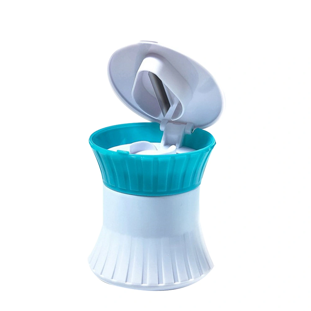 Portable 3 in 1 Pill Splitter Multifunction Pill Cutter Crusher Plastic Pill Box for Home Travel (Blue and White)