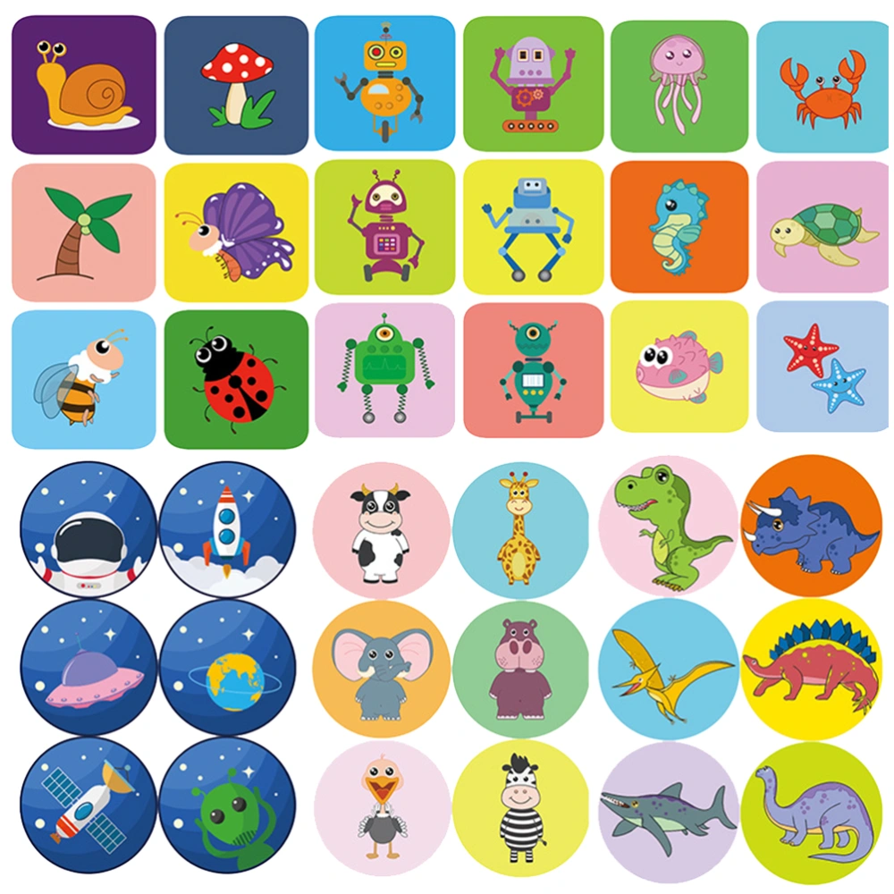 2 Boxes of Cartoon Animal Pattern Mosquito Sticker Kids Mosquito Repellent Patch Anti-Mosquito Decals Assorted Color (1 Box for 36Pcs Stickers)