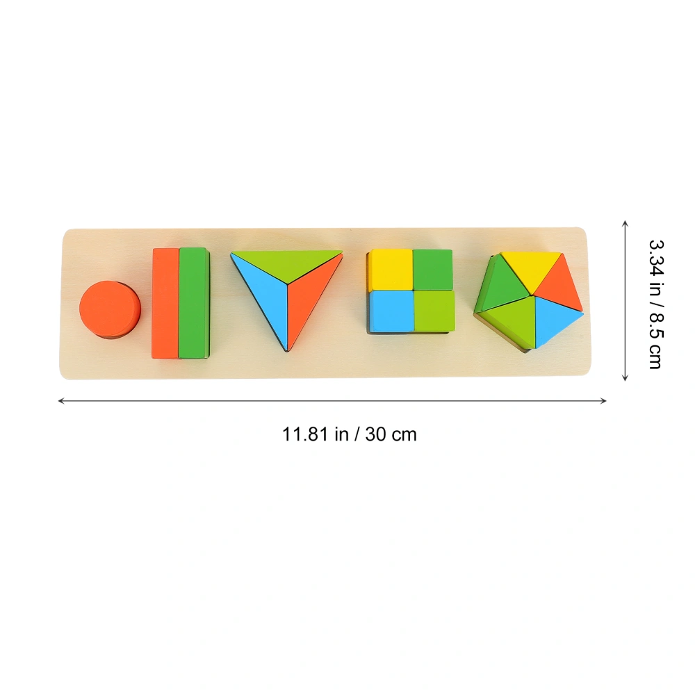 1 Set Shape Matching Wood Blocks Geometric Matching Toy Education Plaything