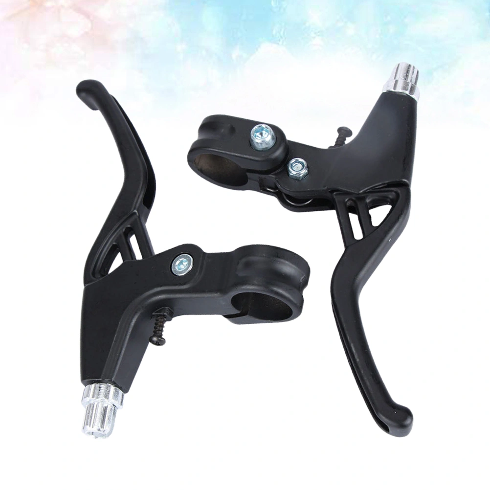 1 Pair V-Brake Lever Handlebar Brakes Brake Lever Brake Handle for Mountain Road Bike (Black)